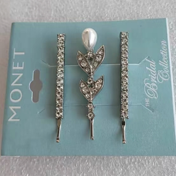 NWT Monet The Bridal Collection Hair Clips - Picture 5 of 8